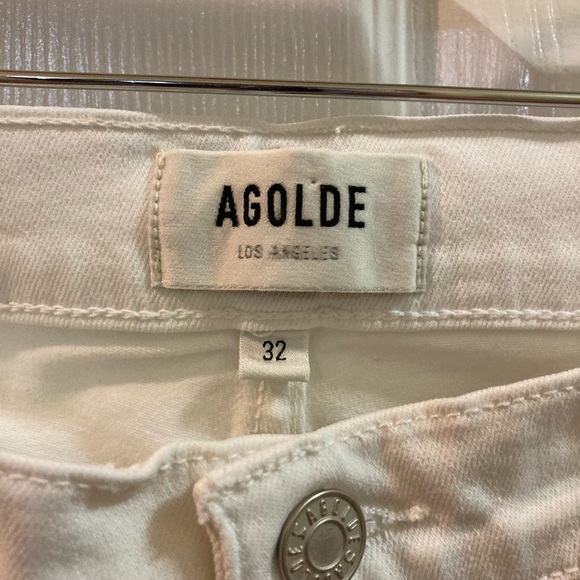NEW!!! AGOLDE Sophie Mid-Rise Ankle Phantom white skinny jeans, stretch, Size 32 - Picture 6 of 8